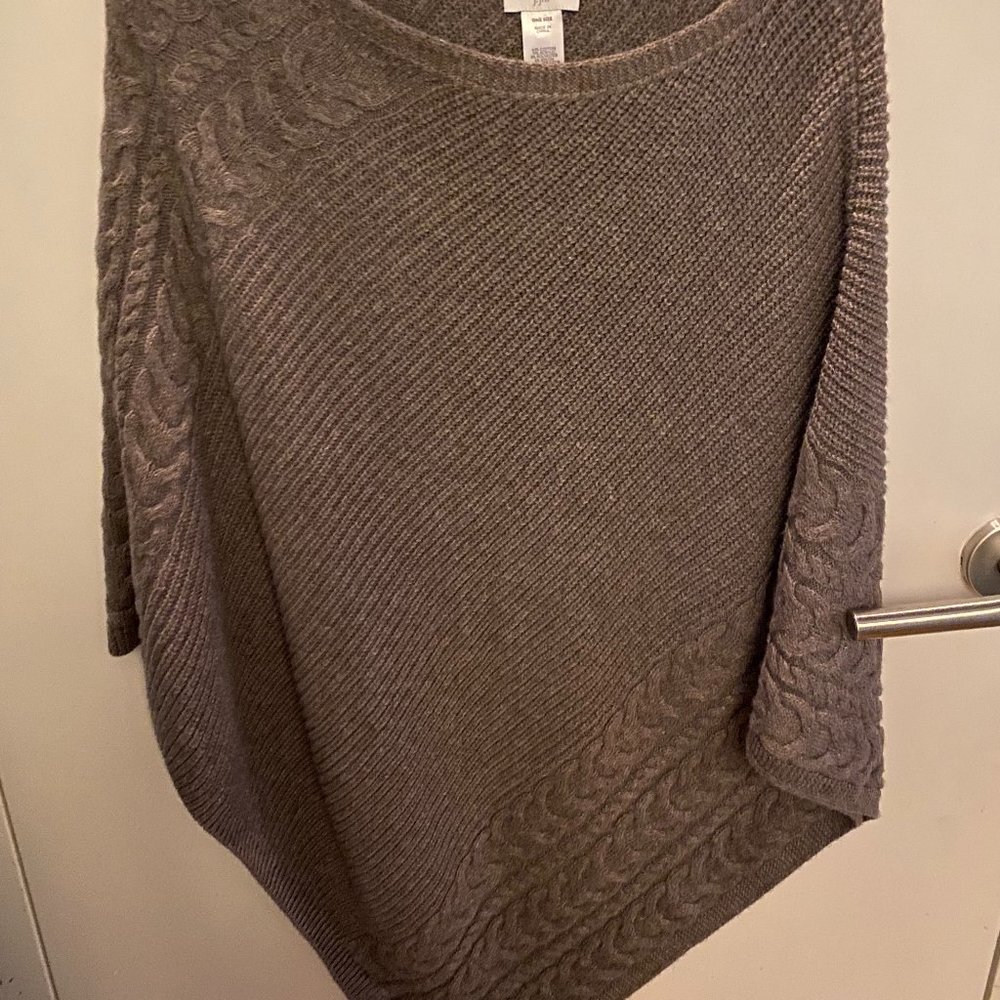 J. Jill cable knit poncho sweater